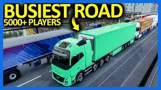 I Drove The Busiest Road with 5000 Players in Euro Truck Simulator!