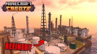 I Built A WORKING OIL REFINERY In Minecraft Create Mod