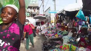 WALK IN AFRICA CITY STREETS MARKET GHANA ACCRA MAKOLA