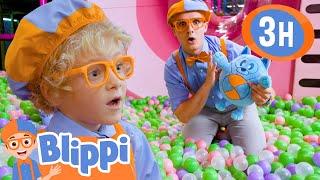 Hop on the Blippi Bus!  Let’s Play with Bubbles & Balls! | Blippi | Educational Videos for Kids