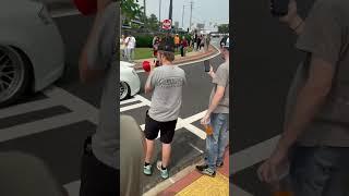 bagged g35 shoots flames in interstate turn lane!