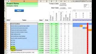 Construction Schedule using Excel Template