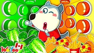 Escaping 100 Layers of Food With Wolfoo!   Good Habits  Wolfoo Kids Cartoon