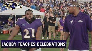 Behind the Celly: Jacoby Jones Teaches Ravens Touchdown Celebrations | Baltimore Ravens