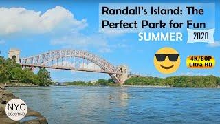 4k60 New York City Cycling Path: Randall's Island Park Scooting Adventure (2020)