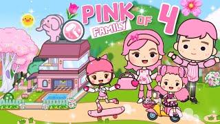 Miga World NEW UPDATE PINK MODERN MANSION DESIGN FAMILY OF 4NEW FURNITURE| Miga town |tocaboca