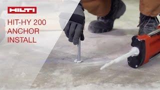 COMPARISON of the Hilti HIT- HY 200 speed of installation compared to competitive methods