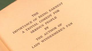 The Importance of Being Earnest, Signed by Oscar Wilde. First and Limited Edition, 1899.