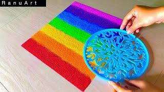 Simple Rangoli | Diwali Rangoli Designs | Navratri Rangoli designs | Rangoli colors | Ranu Art