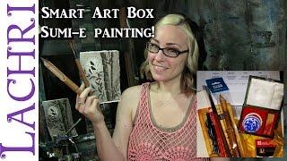 Smart Art Box - July unboxing and Sumi-e painting speed painting w/ Lachri