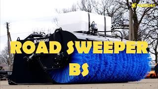 Masive street sweeper for tractor / loader - PADAGAS BS300. Road sweeper.