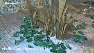 Blender 2.74 -following Phymec #1a (fracturing wood)