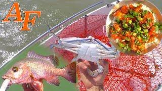 Chilli Lime Garlic Crab Catch n Cook with Tackle Club Fishing Challenge EP.459