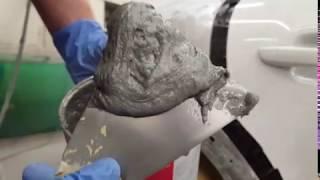 Car Repair: using al-si and polyester putty