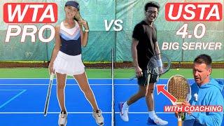 Female Pro vs USTA 4.0 Guy