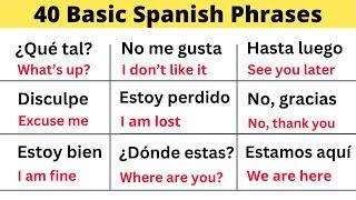 40 Basic Phrases in Spanish for Beginners