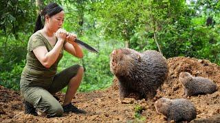 Endurance Digging Hard, Catching Bamboo Rats.../ Sleeping Overnight in a Cave, Part 10