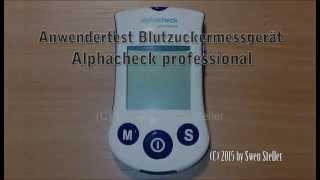 Alphacheck professional Blutzuckermessgerät Anwendertest