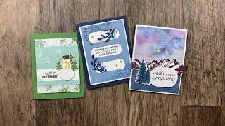 3 Stampin' Up! Winter Cards | Sympathy & Thinking of You | 1/2/25 Thursday Night Stamp Therapy