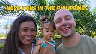 Giving Away Fans to Kids in the Philippines