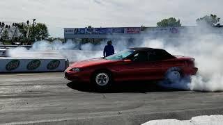 MY FIRST 10 SEC 1/4 MILE PASS  IN MY CAMARO SS F-BODY