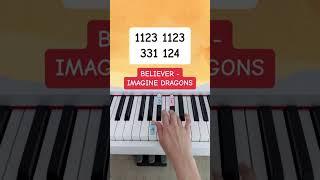 Believer - Imagines Dragons (Piano Tutorial) #believerimaginedragons #imaginedragons #pianoshorts