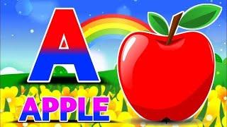 ABCD a to z alphabets, a for apple  Nursery rhymes, phonics song English alphabet ABC with pictures