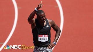 12.81! Grant Holloway nearly breaks 100m hurdles world record in trials semi | NBC Sports