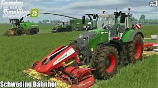 MOWING AND PICKING UP GRASS SILAGE, FEEDING COWS | SCHWESING BAHNHOF | 3