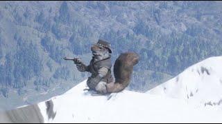 John and Abigail Squirrel Statue Shenanigans, Post Game, in Red Dead Redemption 2