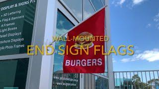 Wall Sign Flags / How to use Wall Flag / End Sign Flags / Shop Front Flags