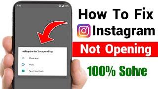how to fix instagram isn't responding | instagram not opening problem 2024