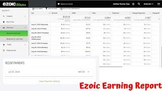 Ezoic Earning Proof (Best Adsense Alternative for Small Publishers)