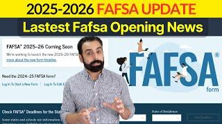 Latest Fafsa Opening Update