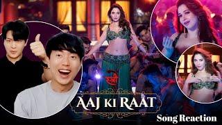 AAJ KI RAAT Song Reaction by Korean | Stree 2 | Tamannaah Bhatia