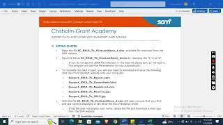 Shelly Cashman Excel 2019 | Module 7 SAM Project 1b | Chisholm-Grant Academy