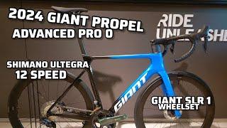 2024 GIANT PROPEL ADVANCED PRO 0 MEDIUM METALLIC BLUE CARBON + WEIGHT -SHIMANO ULTEGRA 12SPEED GRPST