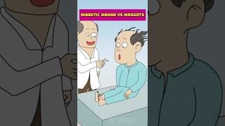 How MAGGOTS Saved My Brother’s Diabetic Wound! #diabetes #healing #animation