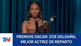 PREMIOS OSCAR: Zoe Saldaña ganó el Oscar a la mejor actriz de reparto por "Emilia Pérez"