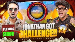 When @JONATHANGAMINGYT Got Per KILL 1000 Rs Challenge || Mayur Gaming React