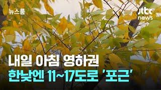 [날씨] 내일 아침 영하권…한낮엔 11~17도로 '포근' / JTBC 뉴스룸