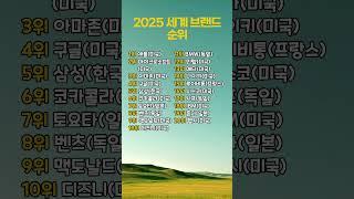 2025 세계 브랜드 순위 | 인생영양제 | 인생비타민 | 행복한인생