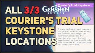 All Courier's Trial Keystone Locations Genshin Impact