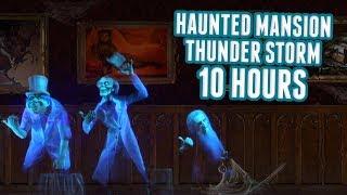 Disney Haunted Mansion Rain & Thunderstorm Relaxing 10 Hour Sounds - Portrait Gallery w/ Ghosts