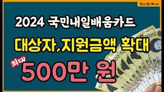 2024 달라진 국민내일배움카드 발급대상, 지원금 총정리