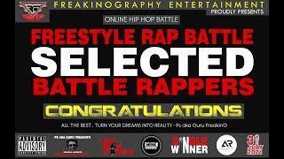 SELECTED BATTLE RAPPERS FOR FREESTYLE ONLINE HIP HOP RAP BATTLE 2021 - FREAKINOGRAPHY ENTERTAINMENT