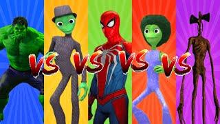 dance challenge dame tu cosita vs spiderman vs hulk vs me kemaste  Alien Green dance challenge 