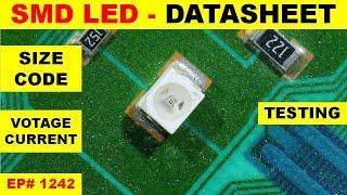 {1242} SMD LED, testing, size code and datasheet