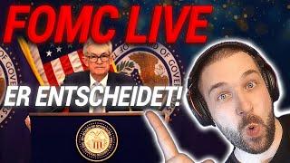 FOMC LIVE JEROME POWELL ENTSCHEIDET!GOLD XAUUSD NASDAQ BITCOIN CRYPTOTrading Session!