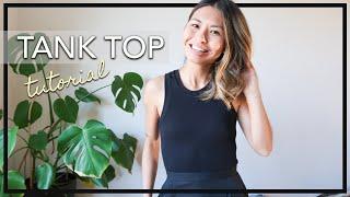 DIY Tank Top Tutorial - Beginner friendly! How to sew modern minimalist racer rib style from scratch